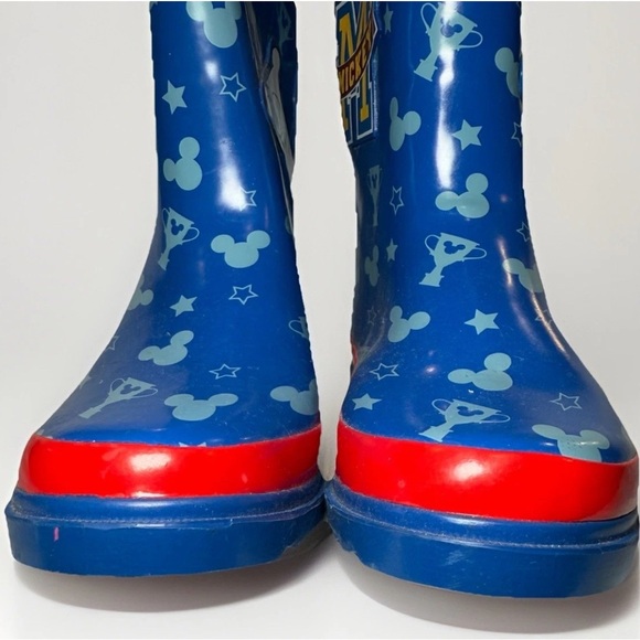 Disney Mickey Mouse Waterproof Rain Boots Kids Youth Children's Size 2 EUC - Picture 5 of 7